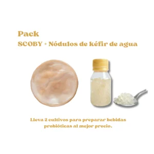 Nódulos de Kéfir de agua y Scoby de Kombucha