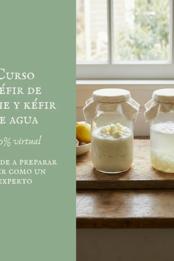 Curso kéfir de leche y agua