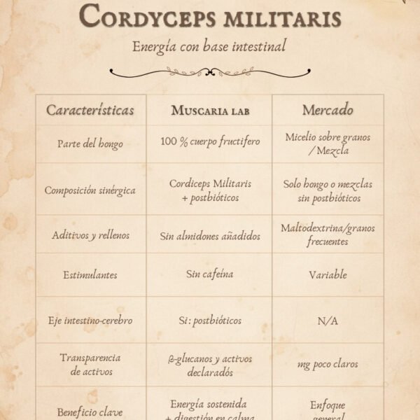 Cordiceps militaris Tabla
