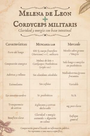 Melena y cordyceps cuadro Melena y cordyceps cuadro