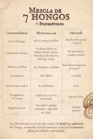 Mezcla 7 Hongos tabla Mezcla 7 Hongos tabla